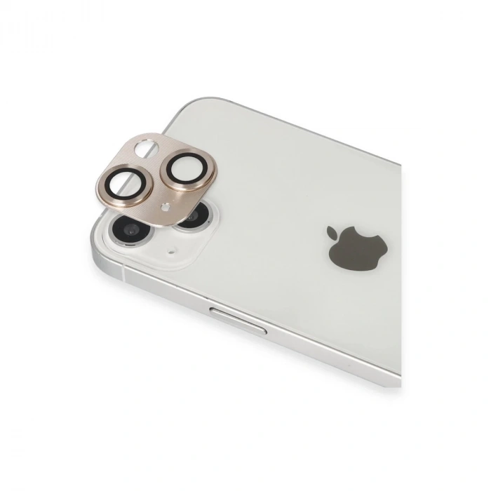 İphone 13 Pers Alüminyum Kamera Lens - Gold