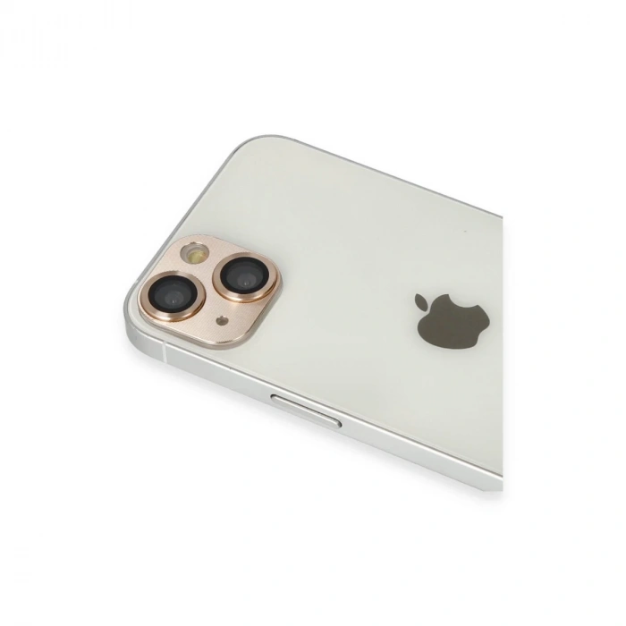 İphone 13 Pers Alüminyum Kamera Lens - Gold
