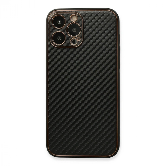 İphone 13 Pro Kılıf Coco Karbon Silikon - Siyah