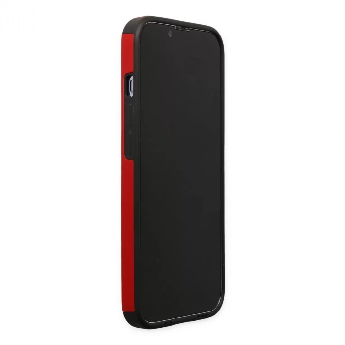 İphone 13 Pro Kılıf Mega Standlı Silikon - Kırmızı