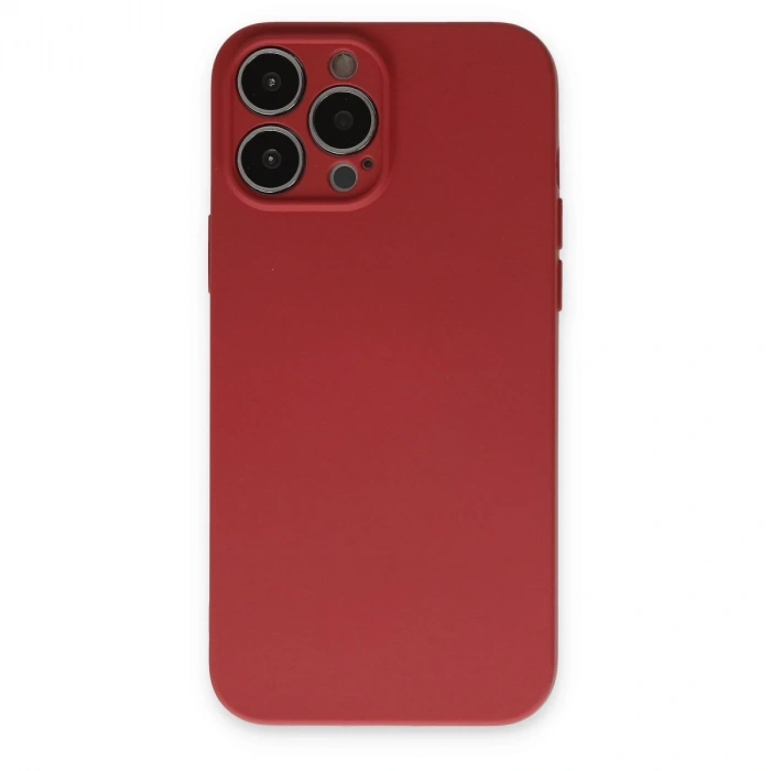İphone 13 Pro Kılıf Nano İçi Kadife Silikon - Kiremit