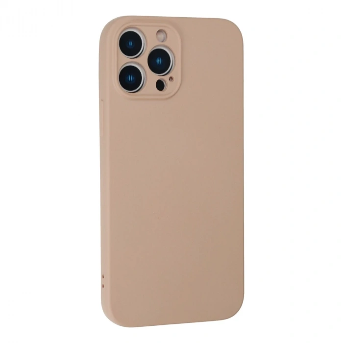 İphone 13 Pro Kılıf Nano İçi Kadife Silikon - Pudra