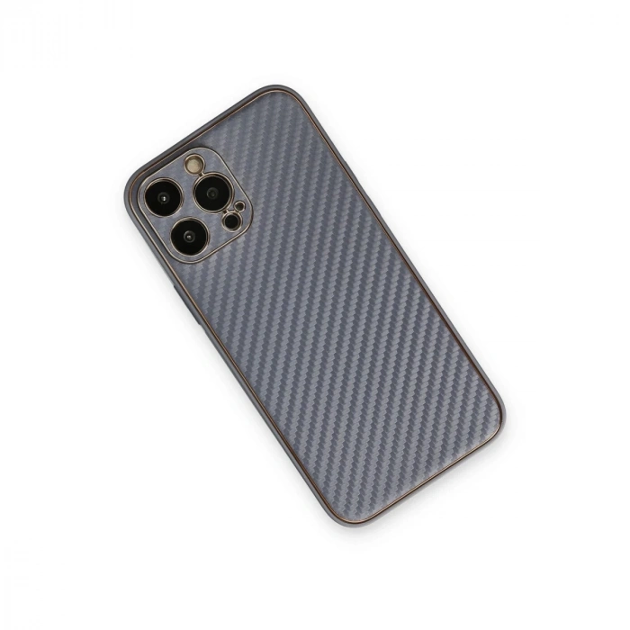 İphone 13 Pro Max Kılıf Coco Karbon Silikon - Gri