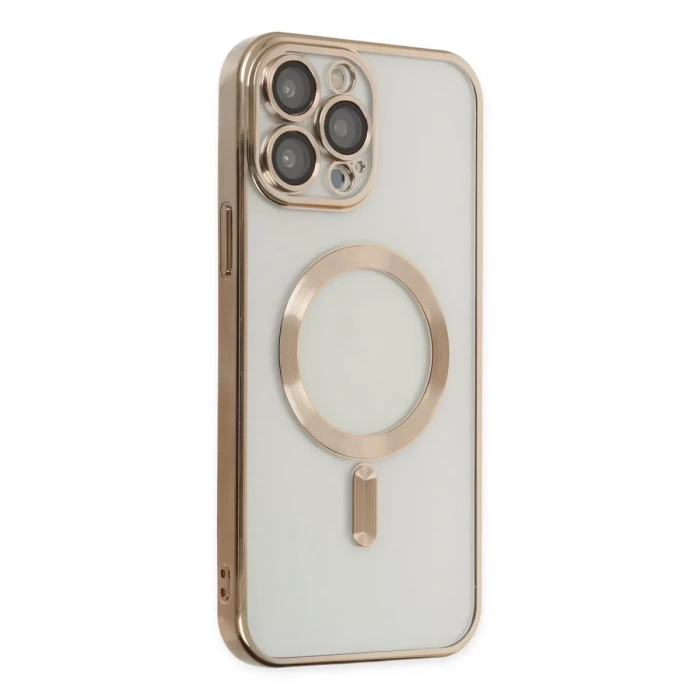İphone 13 Pro Max Kılıf Kross Magneticsafe Kapak - Gold