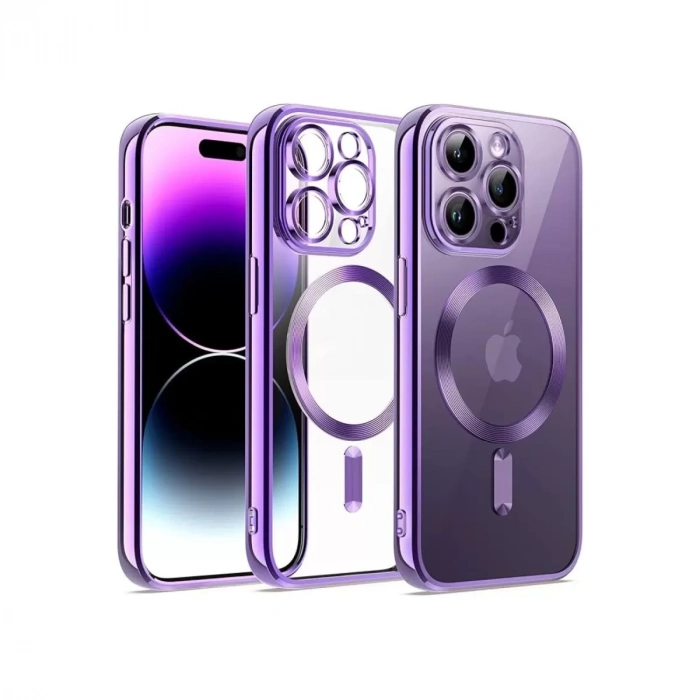 İphone 13 Pro Max Kılıf Kross Magneticsafe Kapak - Mor