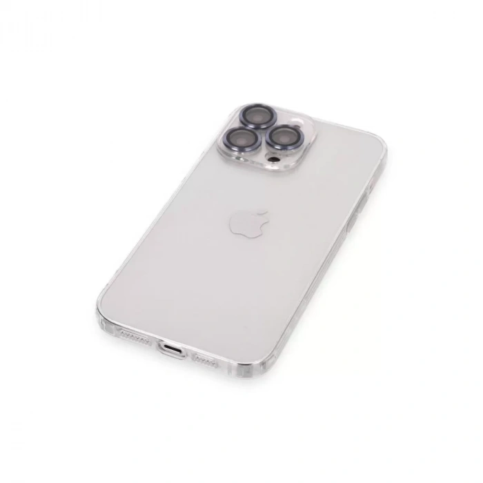 İphone 13 Pro Max Kılıf Luko Lens Silikon - Sierra Blue