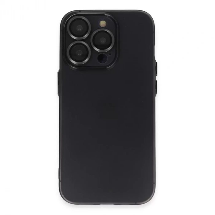 İphone 13 Pro Max Kılıf Luko Lens Silikon - Siyah