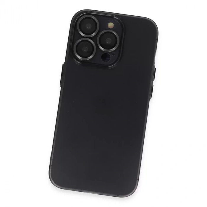 İphone 13 Pro Max Kılıf Luko Lens Silikon - Siyah