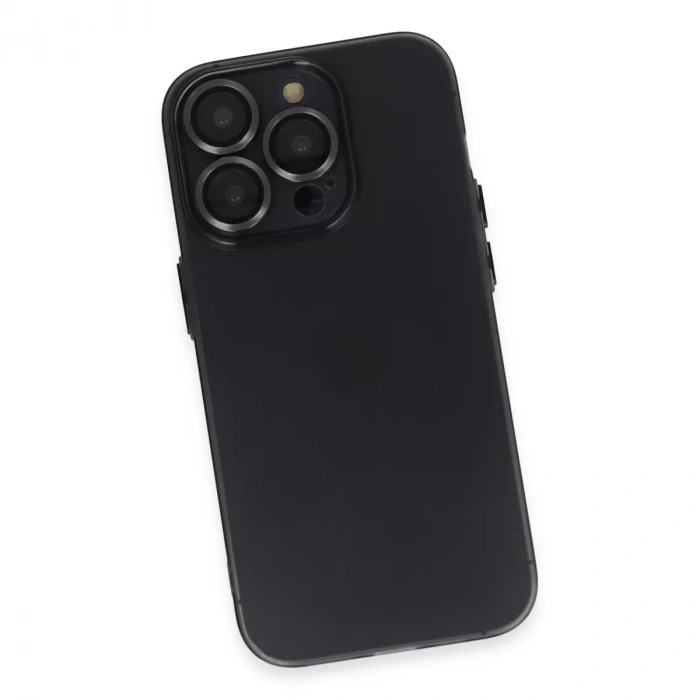 İphone 13 Pro Max Kılıf Luko Lens Silikon - Siyah