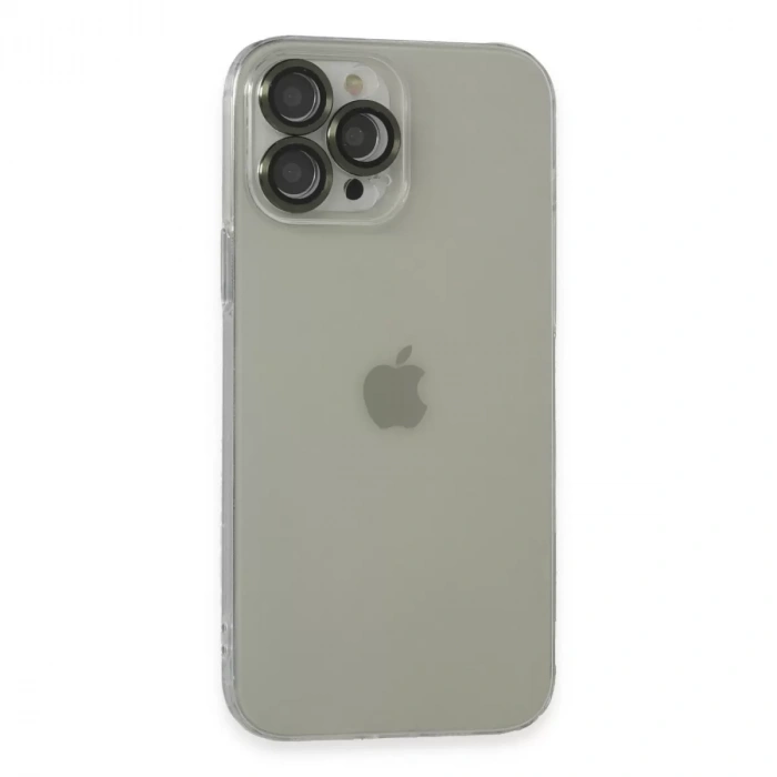 İphone 13 Pro Max Kılıf Luko Lens Silikon - Yeşil