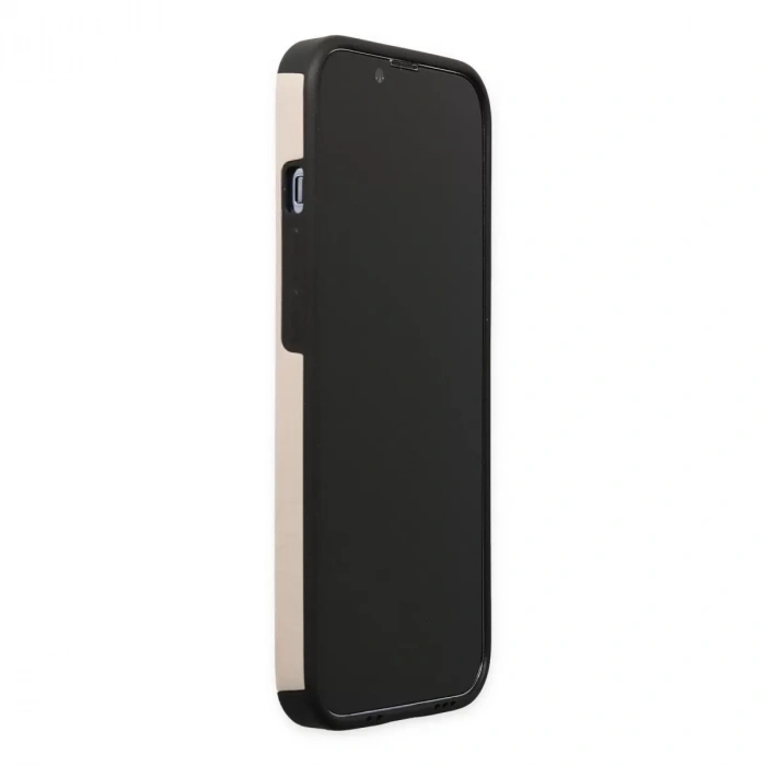 İphone 13 Pro Max Kılıf Mega Standlı Silikon - Gold