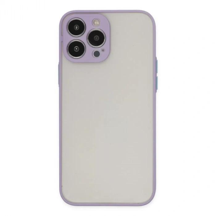 İphone 13 Pro Max Kılıf Montreal Silikon Kapak - Mor