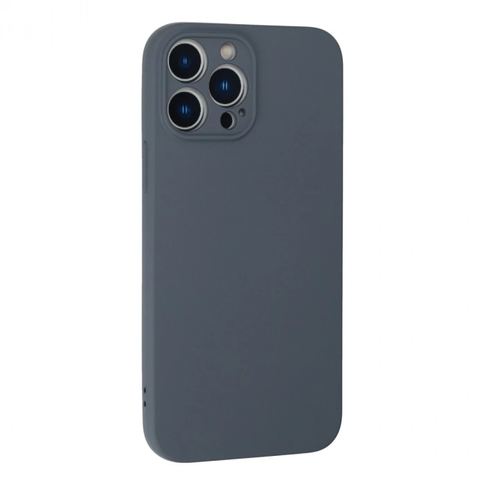 İphone 13 Pro Max Kılıf Nano İçi Kadife Silikon - Gri