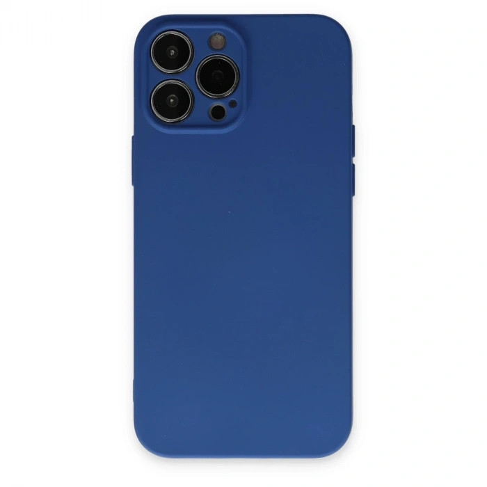 İphone 13 Pro Max Kılıf Nano İçi Kadife Silikon - Lacivert
