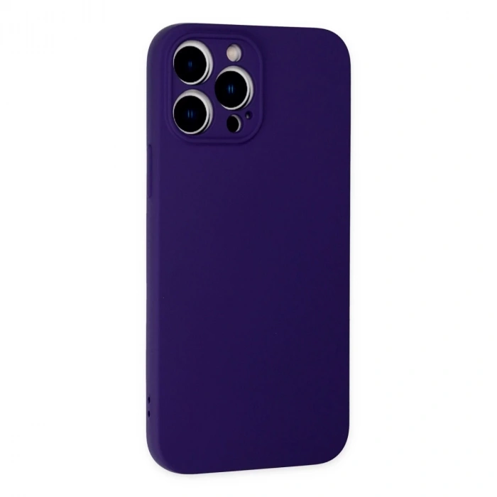 İphone 13 Pro Max Kılıf Nano İçi Kadife Silikon - Mor