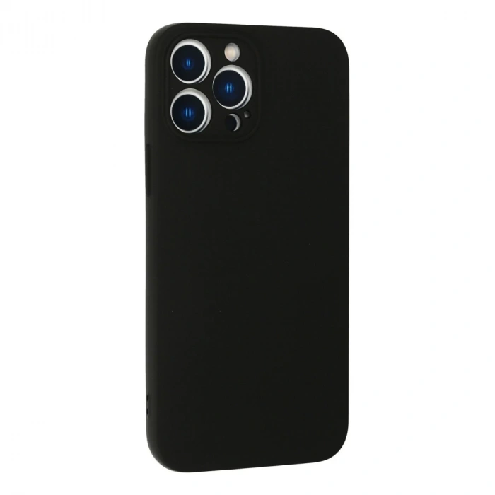 İphone 13 Pro Max Kılıf Nano İçi Kadife Silikon - Siyah