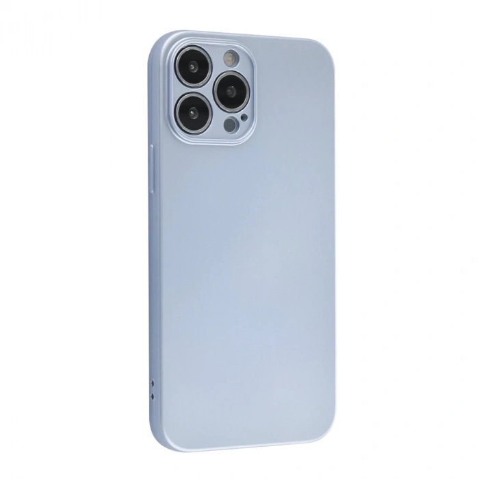 İphone 13 Pro Max Kılıf Nano İçi Kadife Silikon - Sky Blue