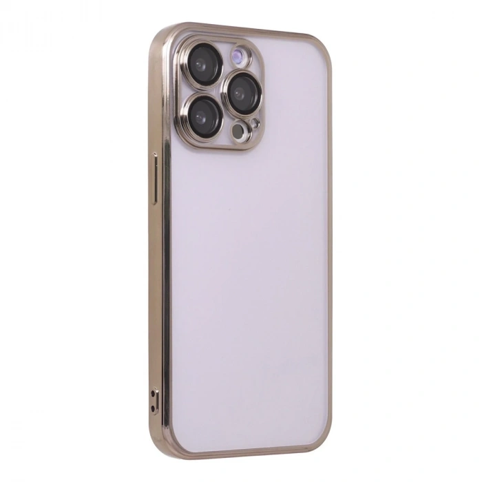 İphone 13 Pro Max Kılıf Razer Lensli Silikon - Gold