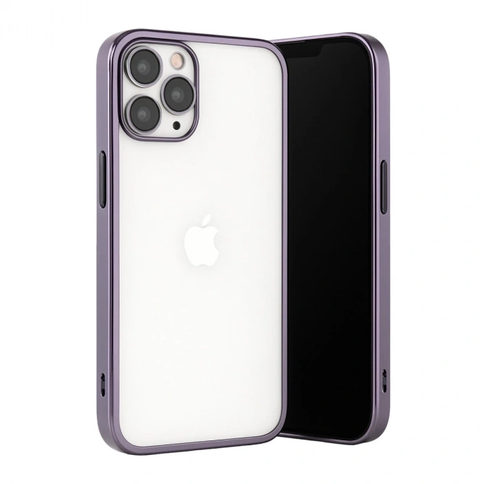 İphone 13 Pro Max Kılıf Razer Lensli Silikon - Mor