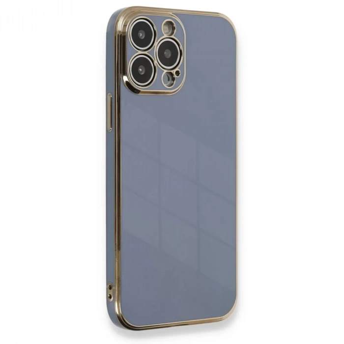 İphone 13 Pro Max Kılıf Volet Silikon - Mavi