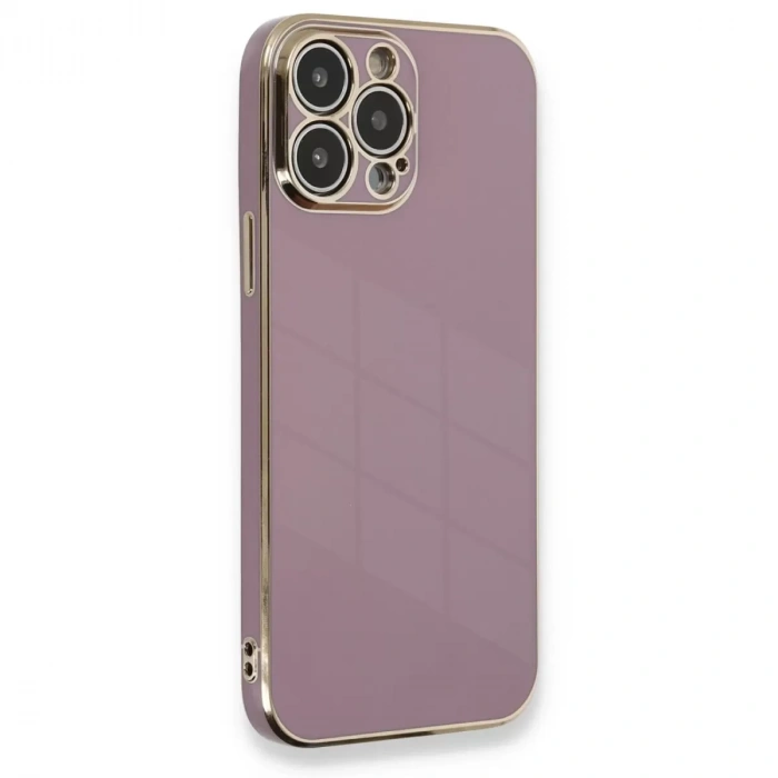 İphone 13 Pro Max Kılıf Volet Silikon - Mor
