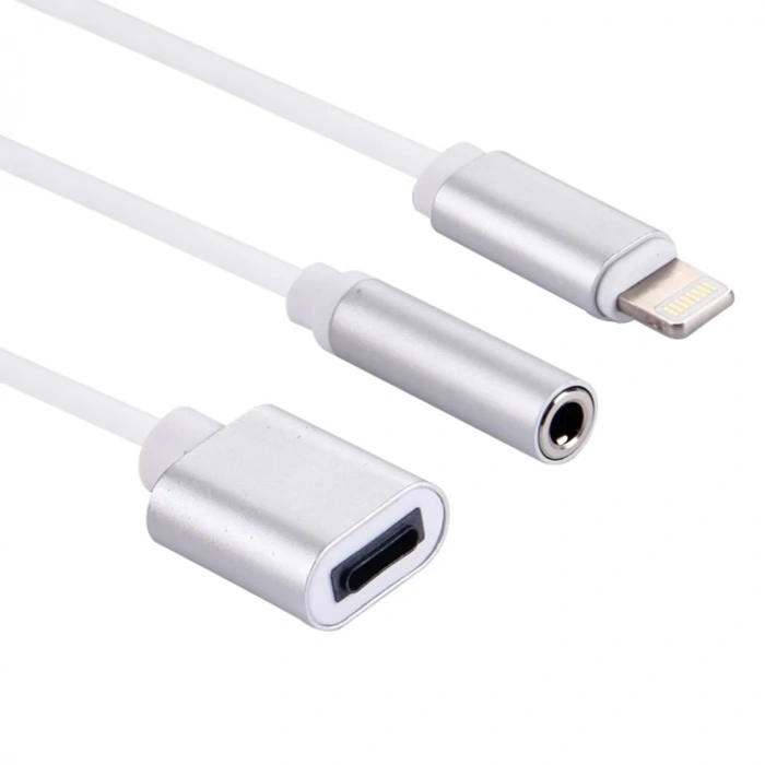 iPhone 14-13-12-11 3.5mm Kulaklık ve Şarj Dönüştürücü-(5775)