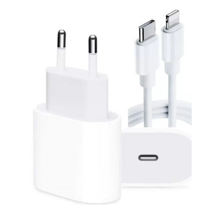 iPhone 14 13 12 11 8 Plus 7 Uyumlu 20W PD Hızlı Şarj Seti