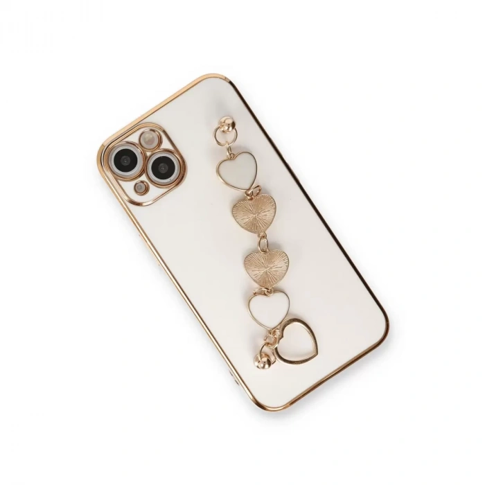 İphone 14 Kılıf Esila Silikon - Beyaz