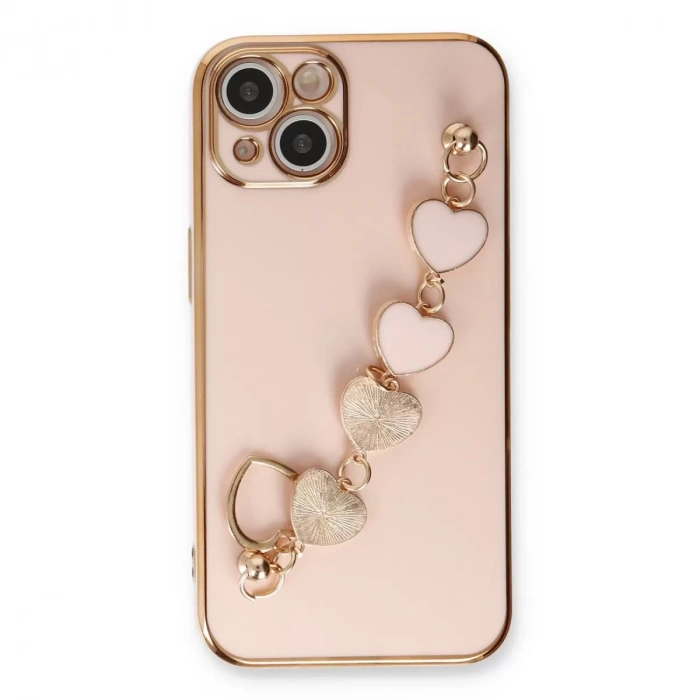 İphone 14 Kılıf Esila Silikon - Pudra