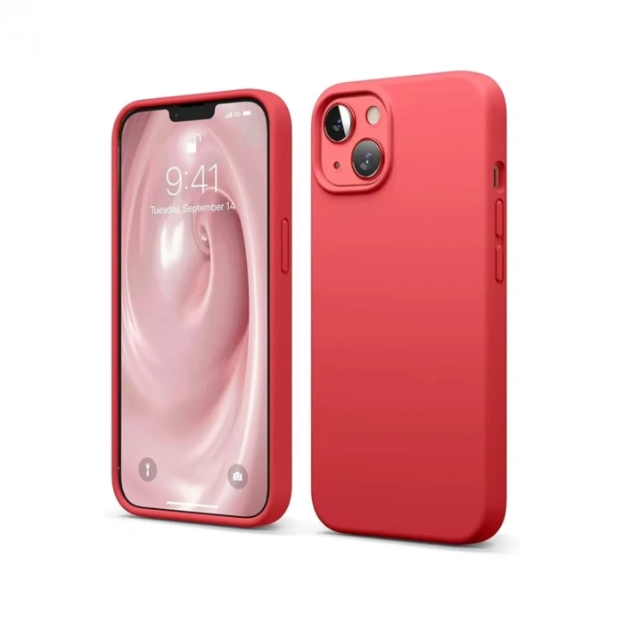 İphone 14 Kılıf First Silikon - Kırmızı