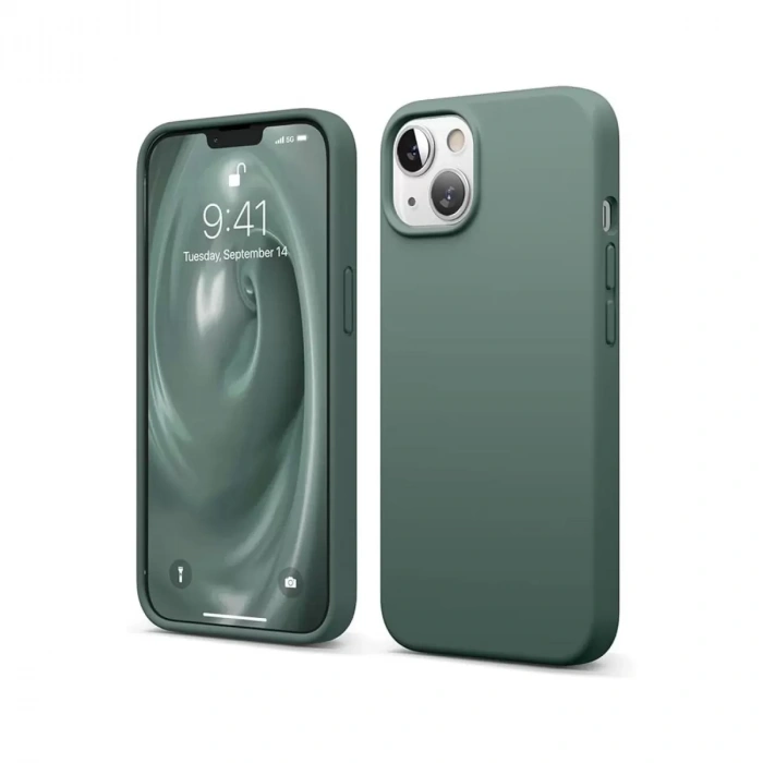 İphone 14 Kılıf First Silikon - Koyu Yeşil