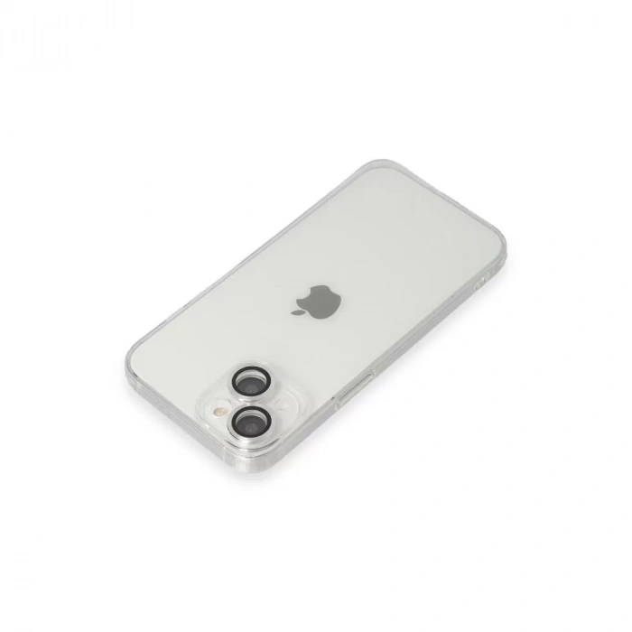 İphone 14 Kılıf Luko Lens Silikon - Gümüş