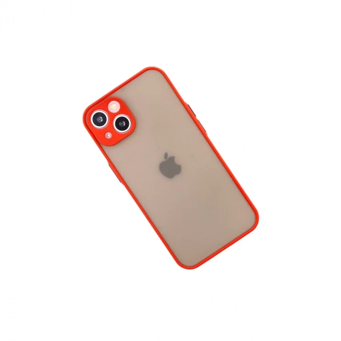 İphone 14 Kılıf Montreal Silikon Kapak - Kırmızı