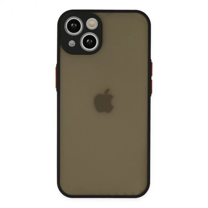 İphone 14 Kılıf Montreal Silikon Kapak - Siyah