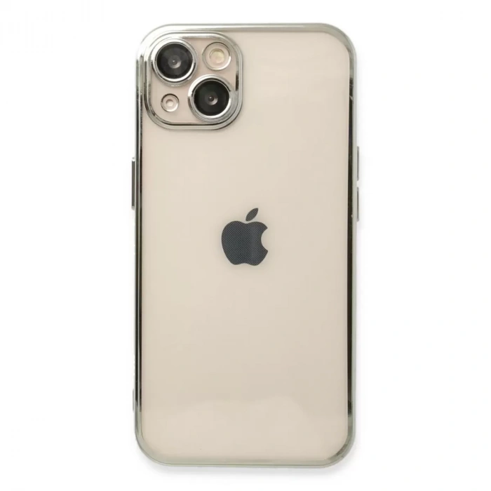 İphone 14 Kılıf Razer Lensli Silikon - Gümüş