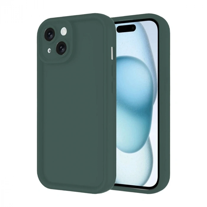 İphone 14 Kılıf Viera Silikon - Koyu Yeşil