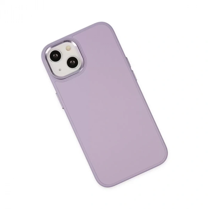 İphone 14 Plus Kılıf Asya Deri Silikon - Lila