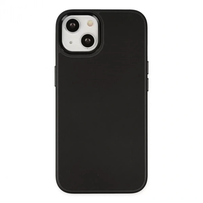İphone 14 Plus Kılıf Asya Deri Silikon - Siyah