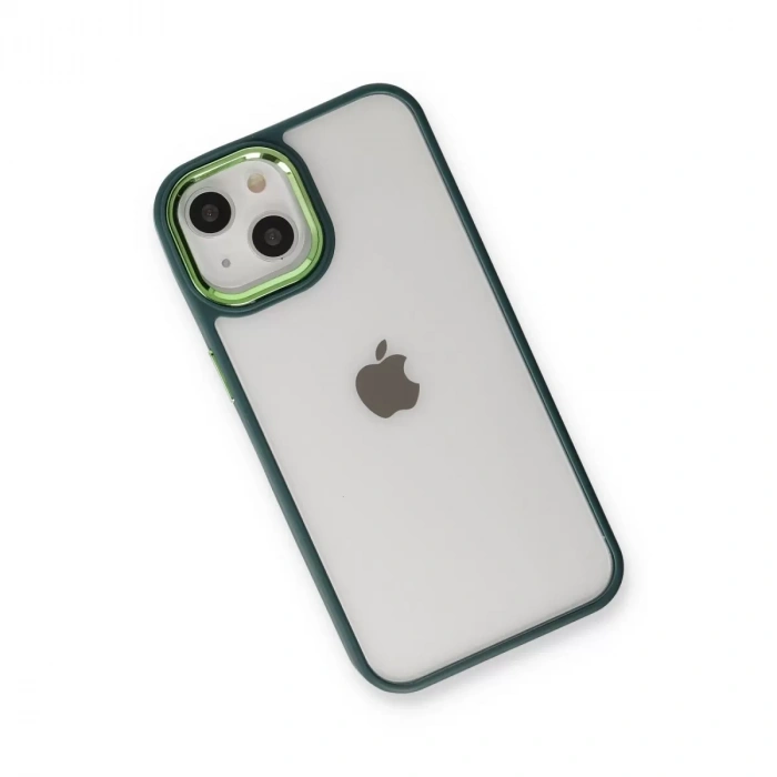 İphone 14 Plus Kılıf Dora Kapak - Haki Yeşil