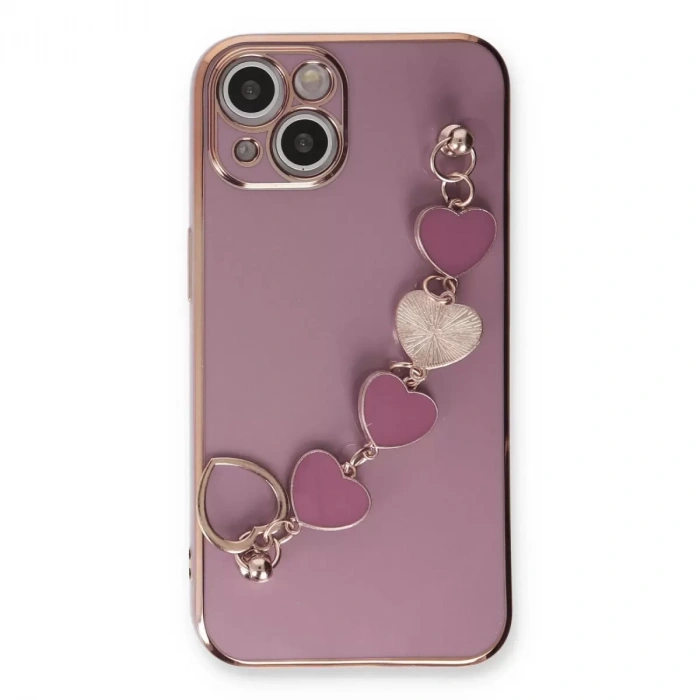 İphone 14 Plus Kılıf Esila Silikon - Mor