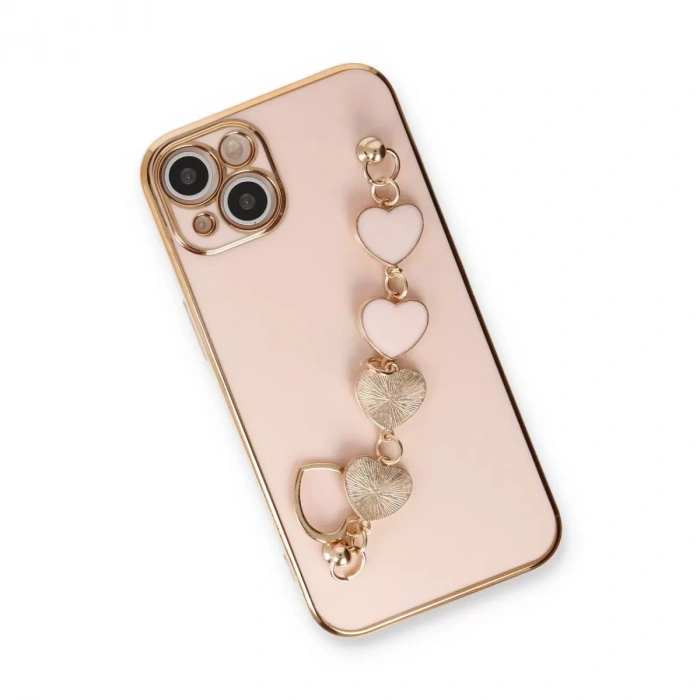 İphone 14 Plus Kılıf Esila Silikon - Pudra