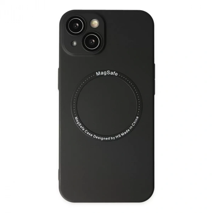 İphone 14 Plus Kılıf Jack Magneticsafe Lens Silikon - Siyah