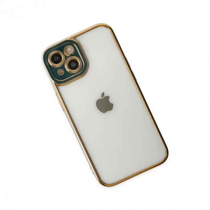 İphone 14 Plus Kılıf Liva Lens Silikon - Yeşil