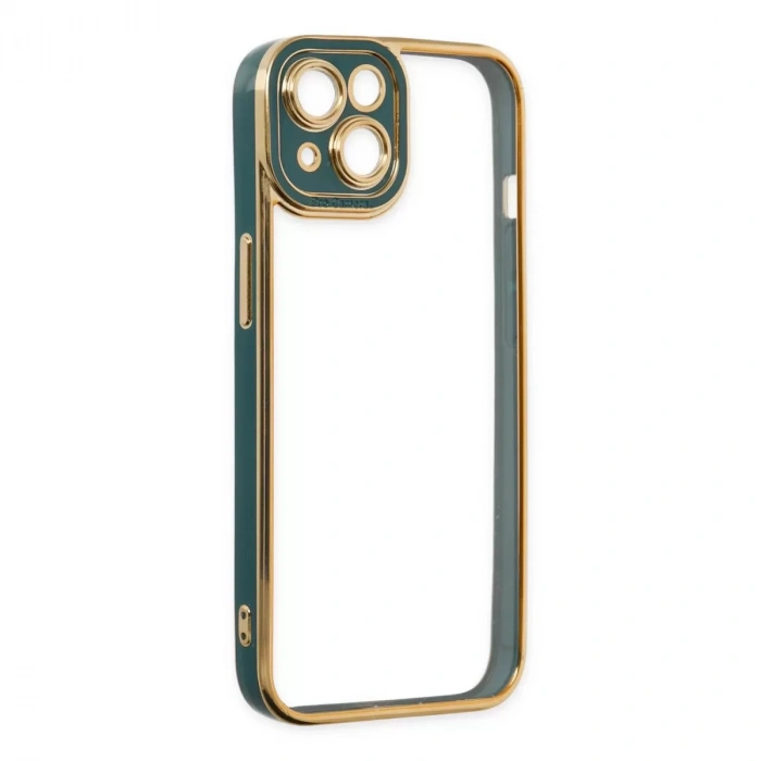 İphone 14 Plus Kılıf Liva Lens Silikon - Yeşil