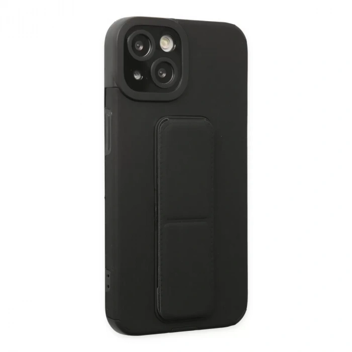 İphone 14 Plus Kılıf Mega Standlı Silikon - Siyah