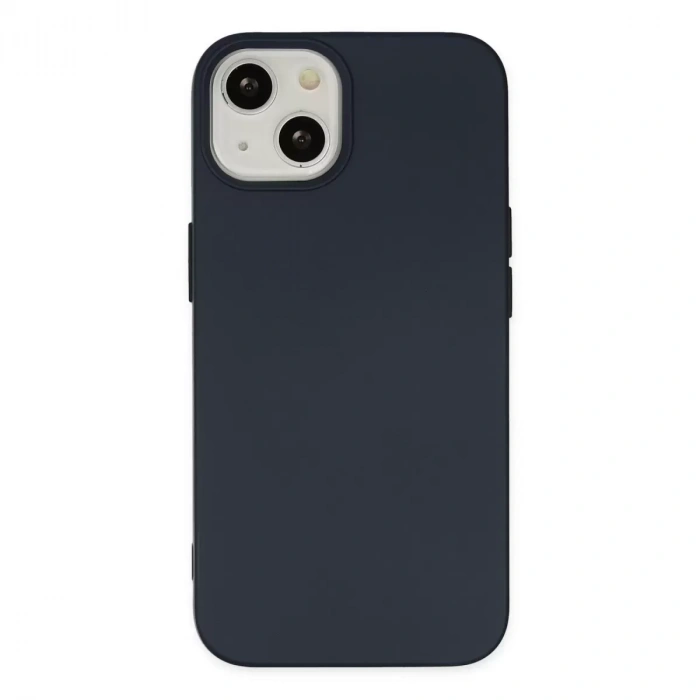 İphone 14 Plus Kılıf Nano İçi Kadife Silikon - Lacivert