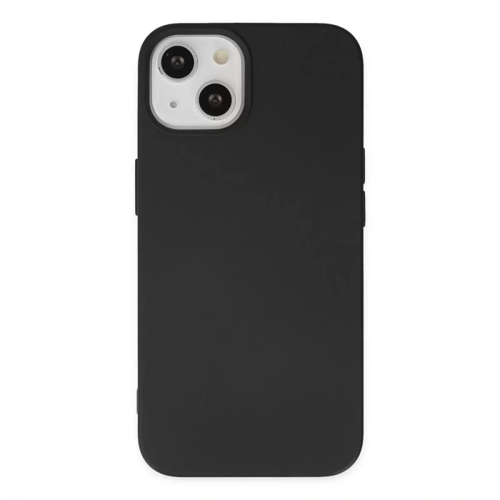 İphone 14 Plus Kılıf Nano İçi Kadife Silikon - Siyah