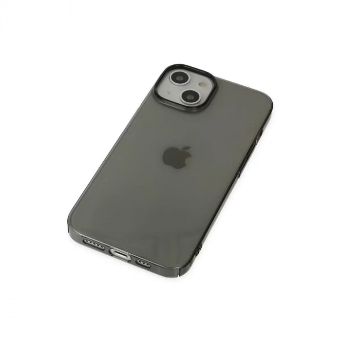 İphone 14 Plus Kılıf Pc Sert Şeffaf Kapak - Siyah