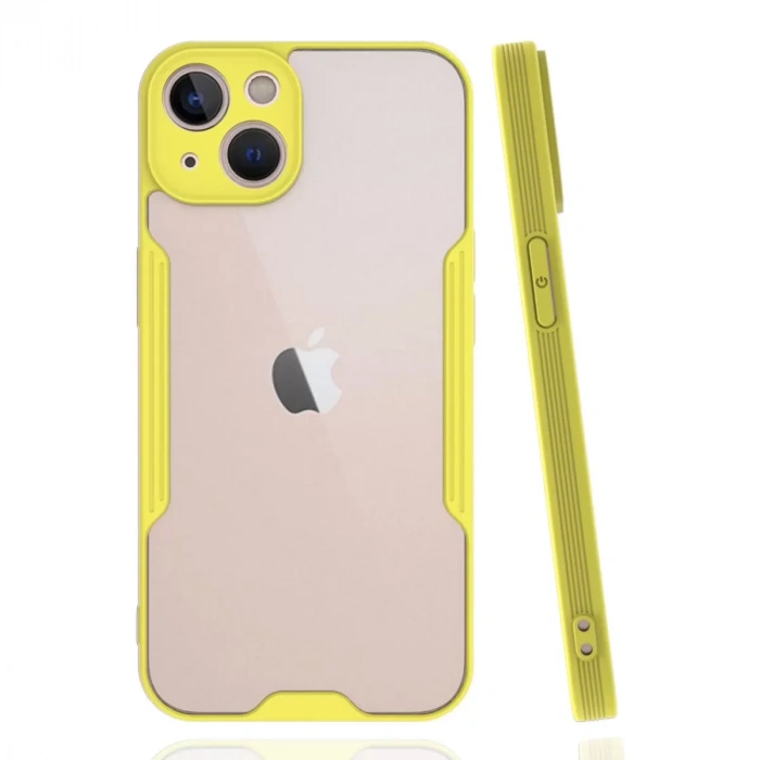 İphone 14 Plus Kılıf Platin Silikon - Sarı