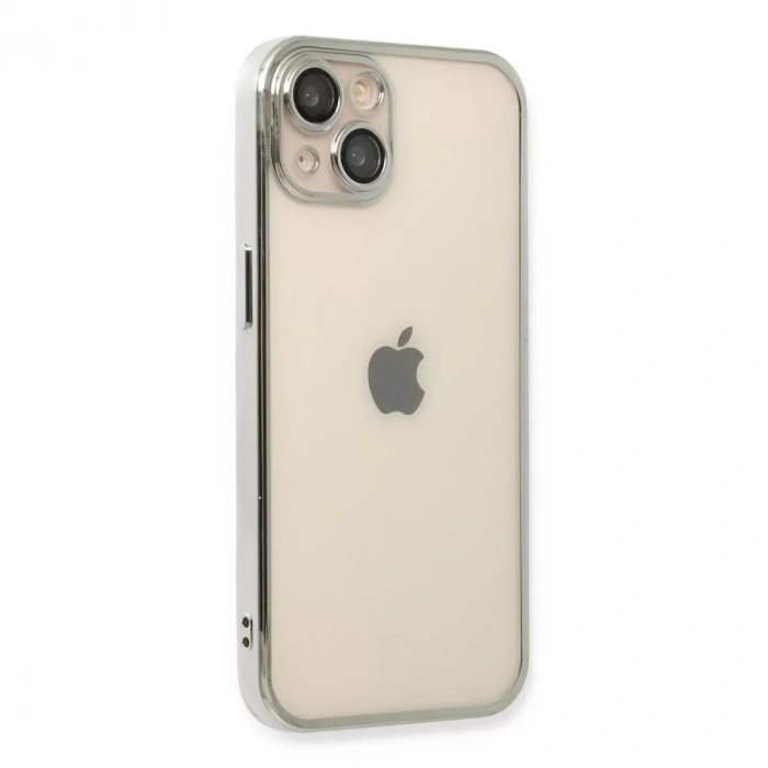 İphone 14 Plus Kılıf Razer Lensli Silikon - Gümüş